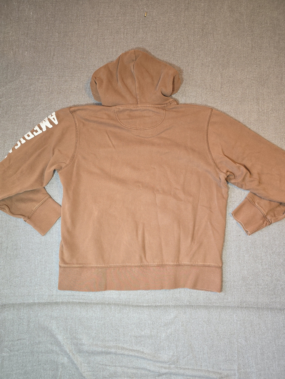 American Eagle Men's Brown Pullover Hoodie Y2K Large - Picture 5 of 11